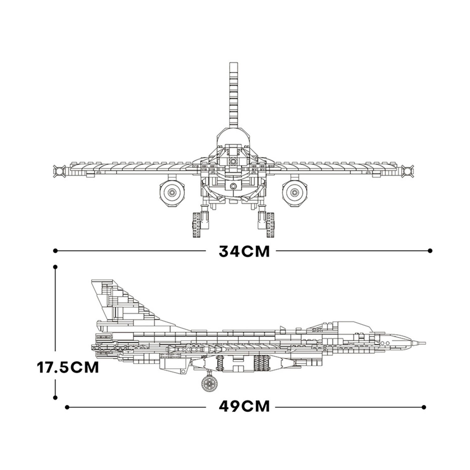 Lego F-16 Halcón de Combate 1137 Piezas - Imagen 4