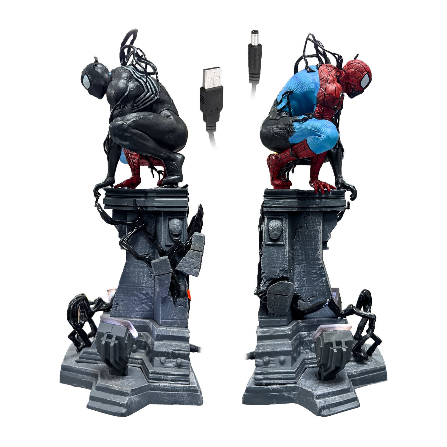 Figura Spiderman Simbionte Con Luz Led - Marvel 37cm - Imagen 3