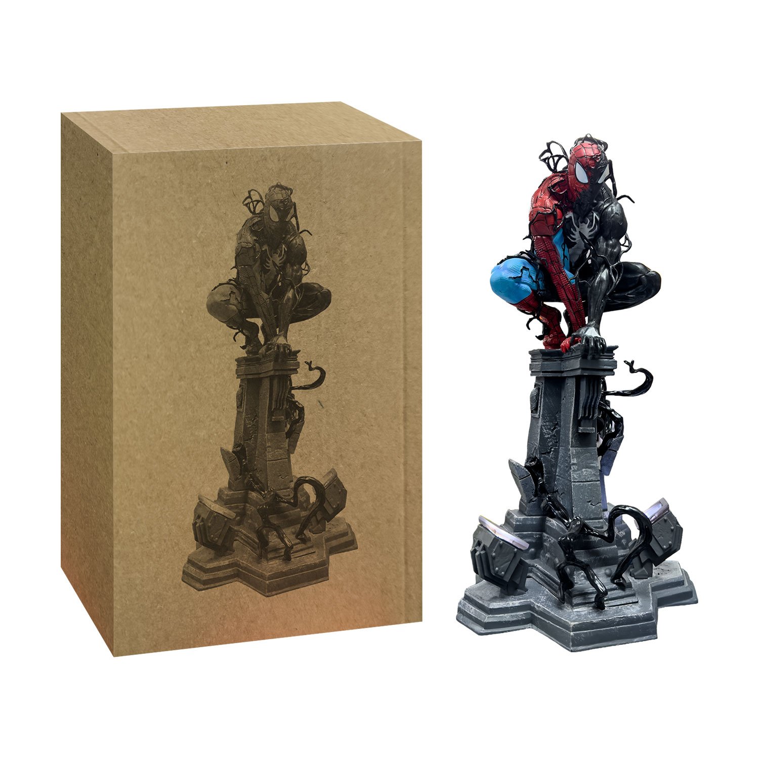 Figura Spiderman Simbionte Con Luz Led - Marvel 37cm - Imagen 5